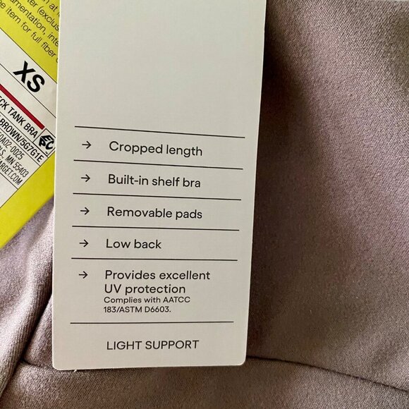 All In Motion Light Support Flex V-Neck Tank Bra XS 32A 32B NEW NWT - Picture 9 of 12